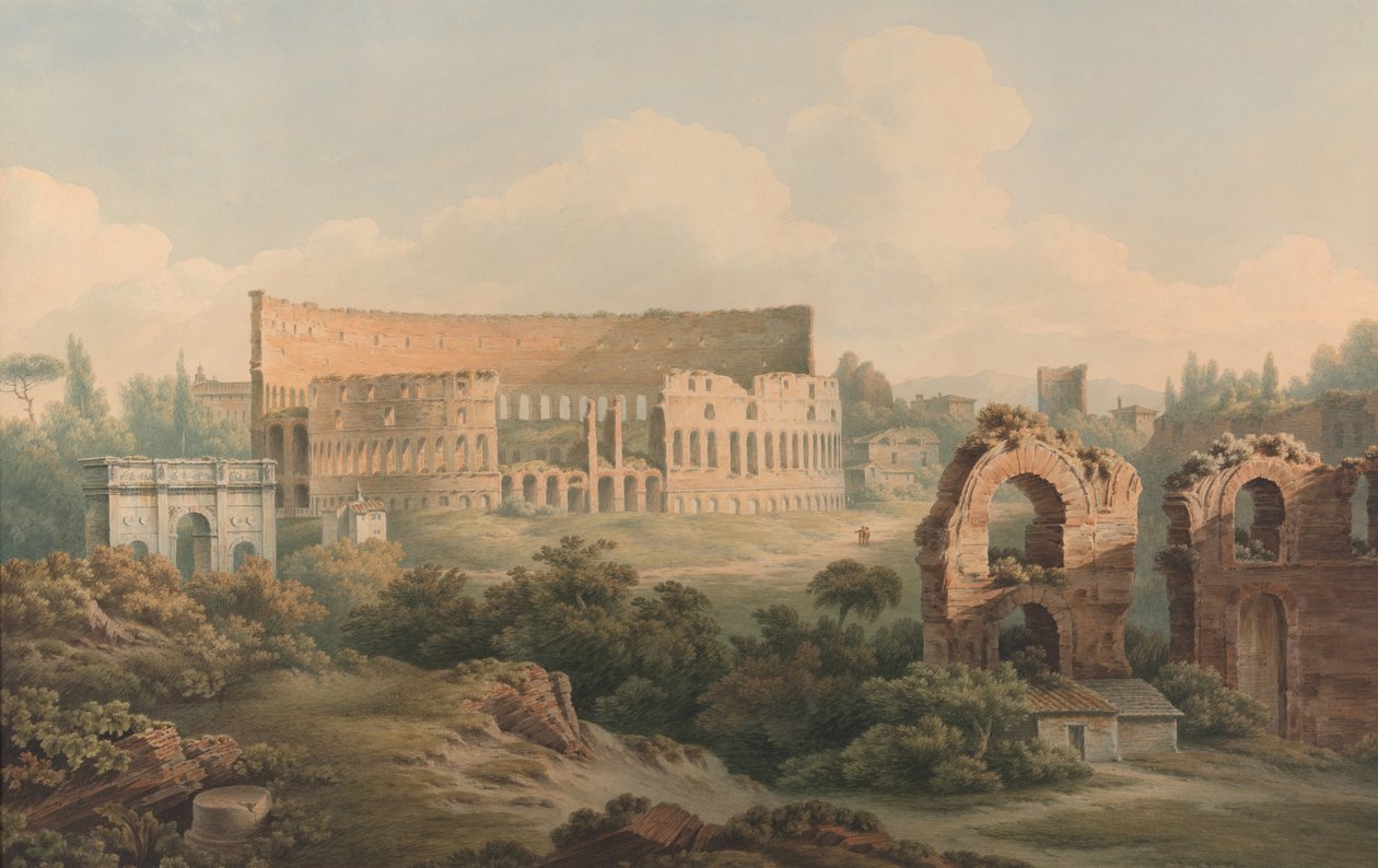 Het Colosseum, Rome door John Warwick Smith