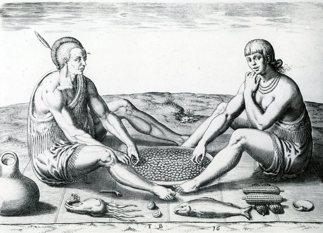 Hun maaltijd, 1590 door John White