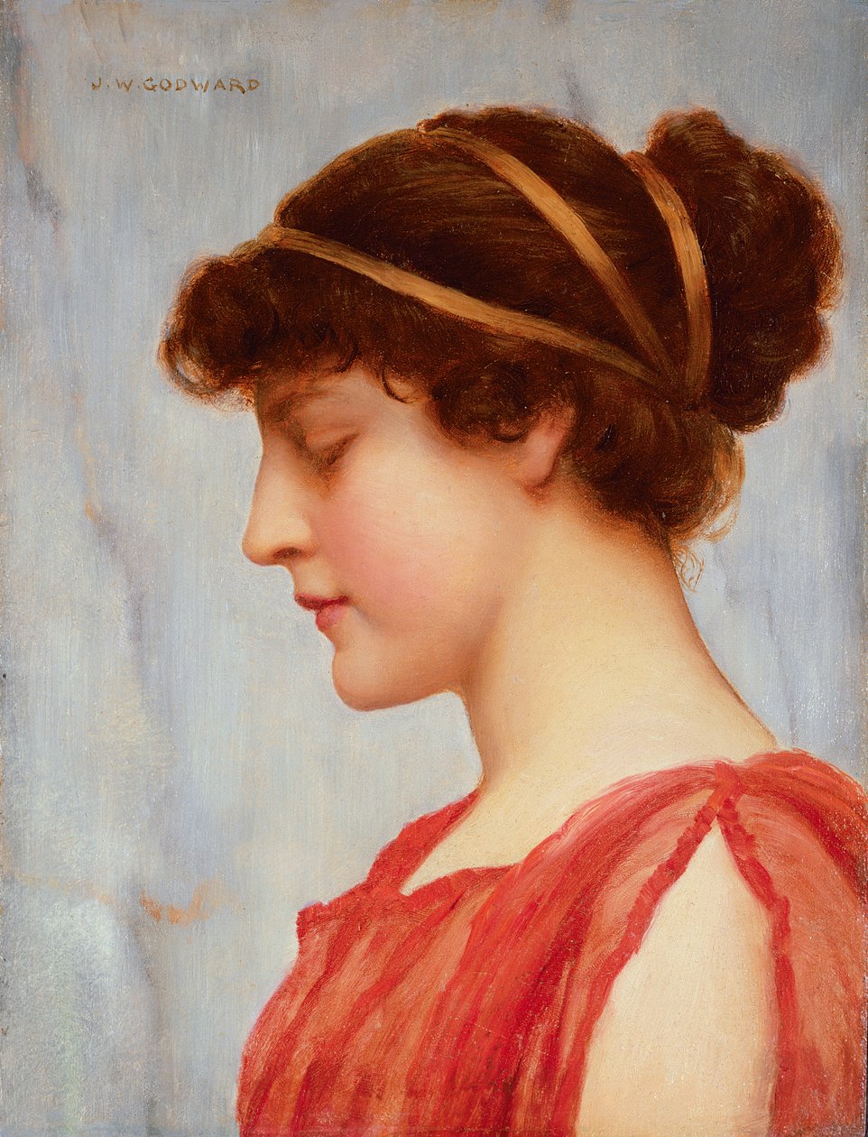 Griekse mijmering, 1889 door John William Godward
