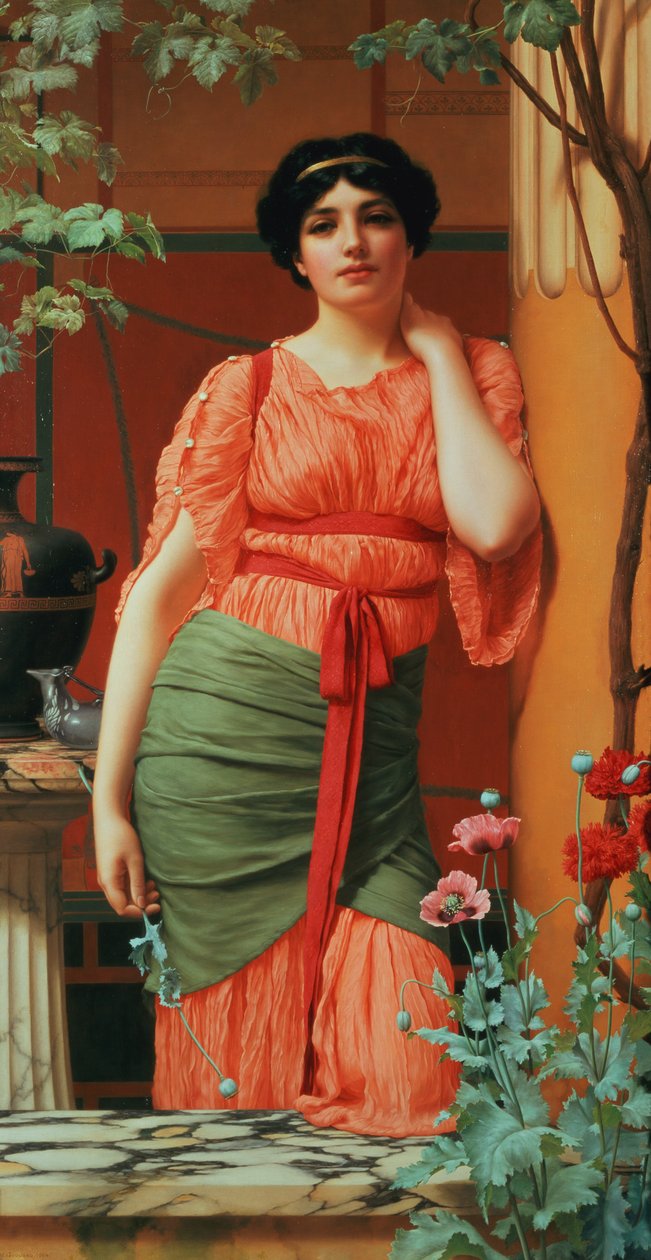Nerissa, 1906 door John William Godward