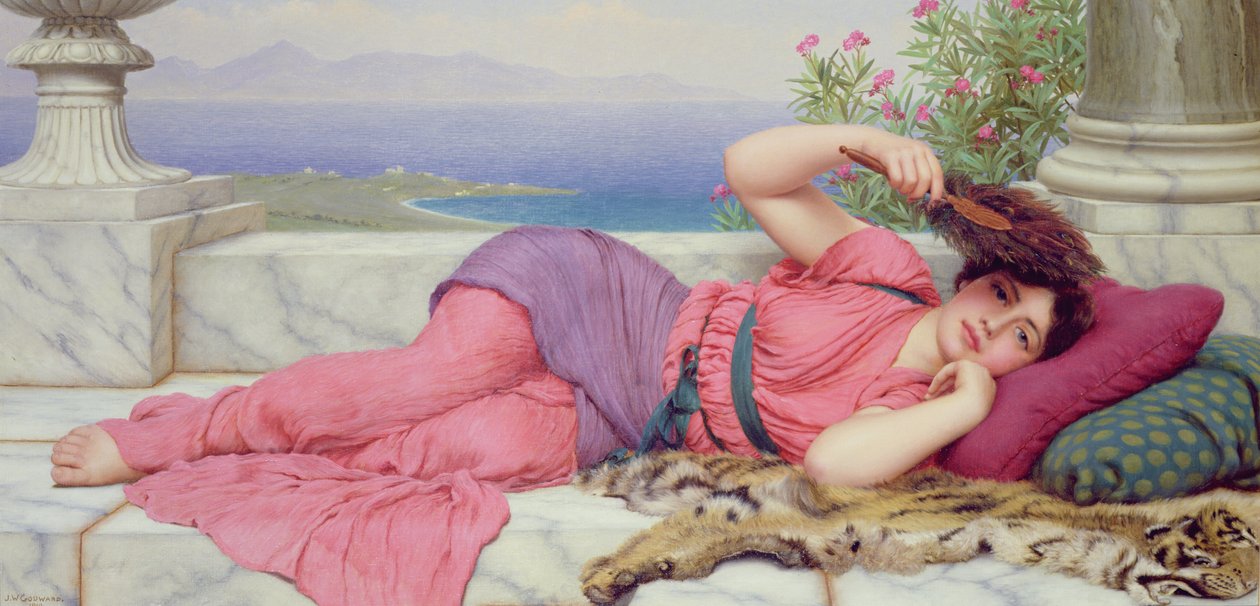 Middagrust, 1910 door John William Godward