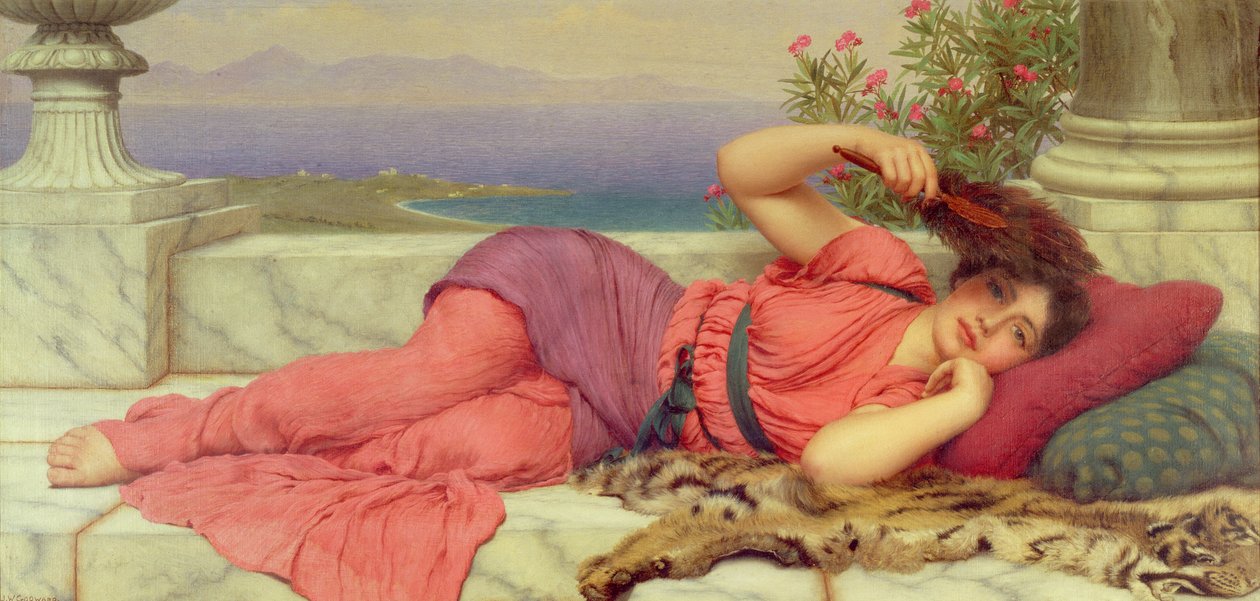 Middagrust, 1910 door John William Godward