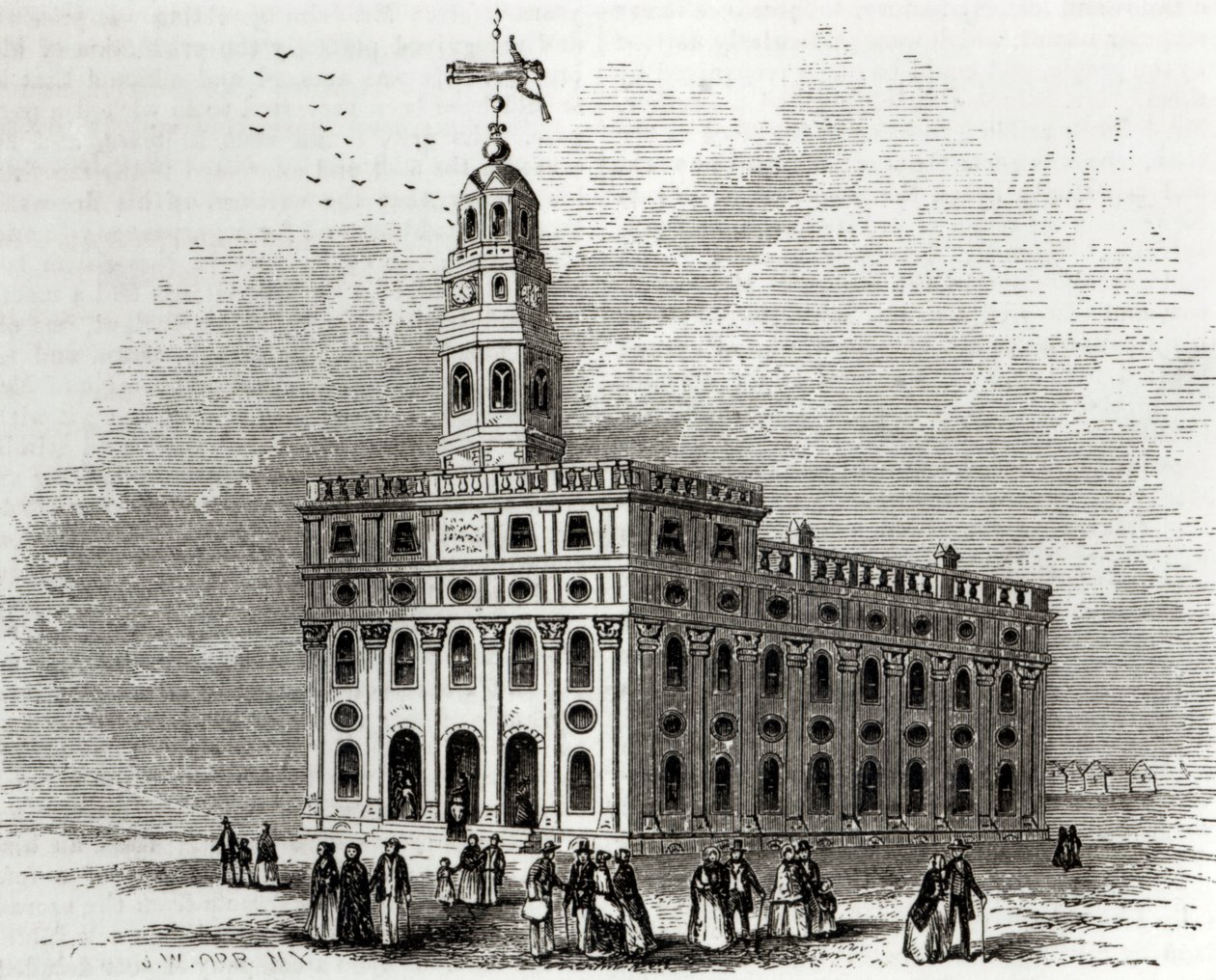 Nauvoo Tempel, Illinois, 1854 door John William Orr