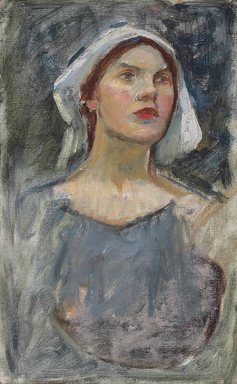 Hoofdstudie voor De Betoverde Tuin door John William Waterhouse