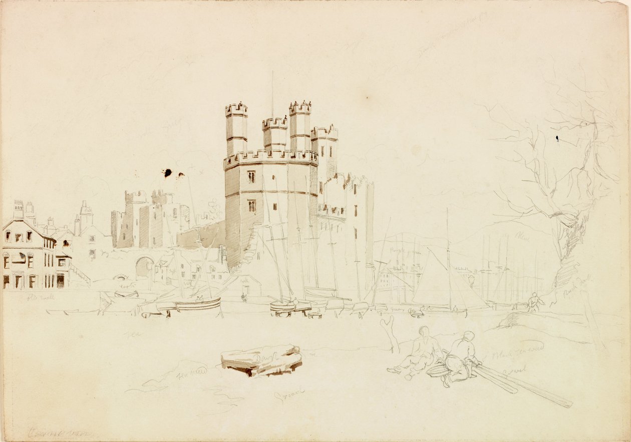 Caernarvon Kasteel door John Wilson Carmichael