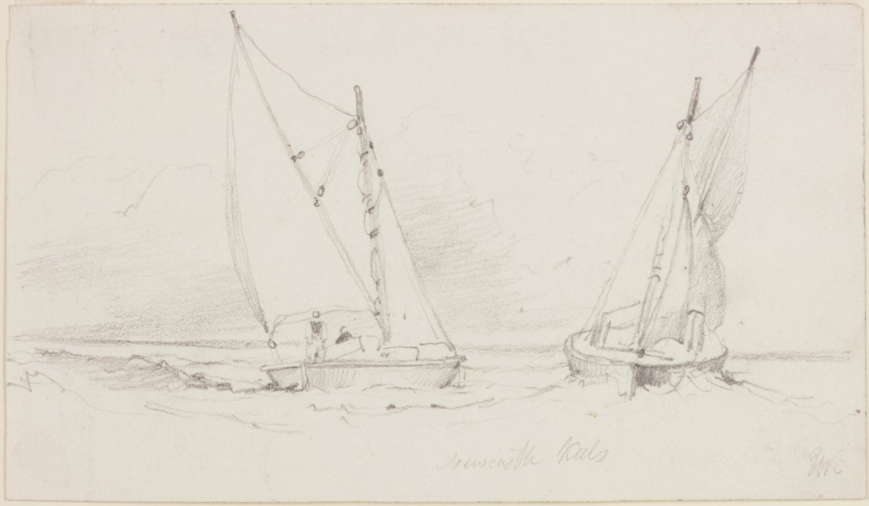 Twee Newcastle keels door John Wilson Carmichael