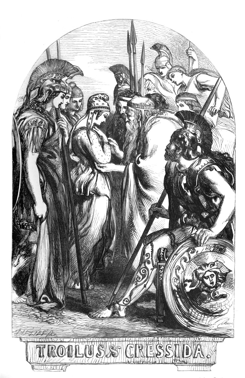 Troilus en Cressida door John (after) Gilbert