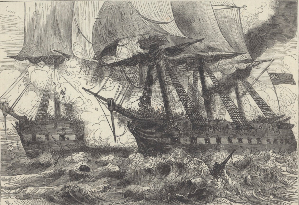 Zeeslag door Walter Charles Mills