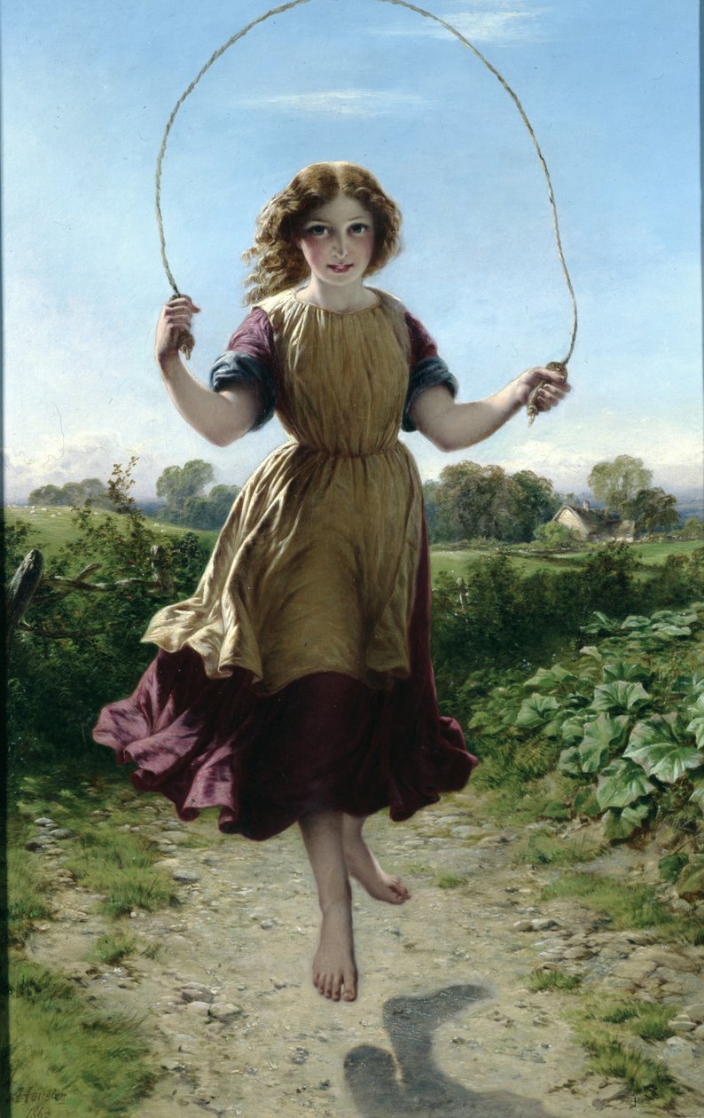 Meisje aan het touwtjespringen, 1863 door John Adam P. Houston