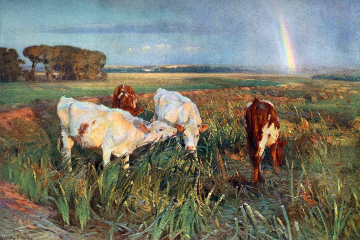 De Rivieroever, 1902, 1912 door John Alfred Arnesby Brown