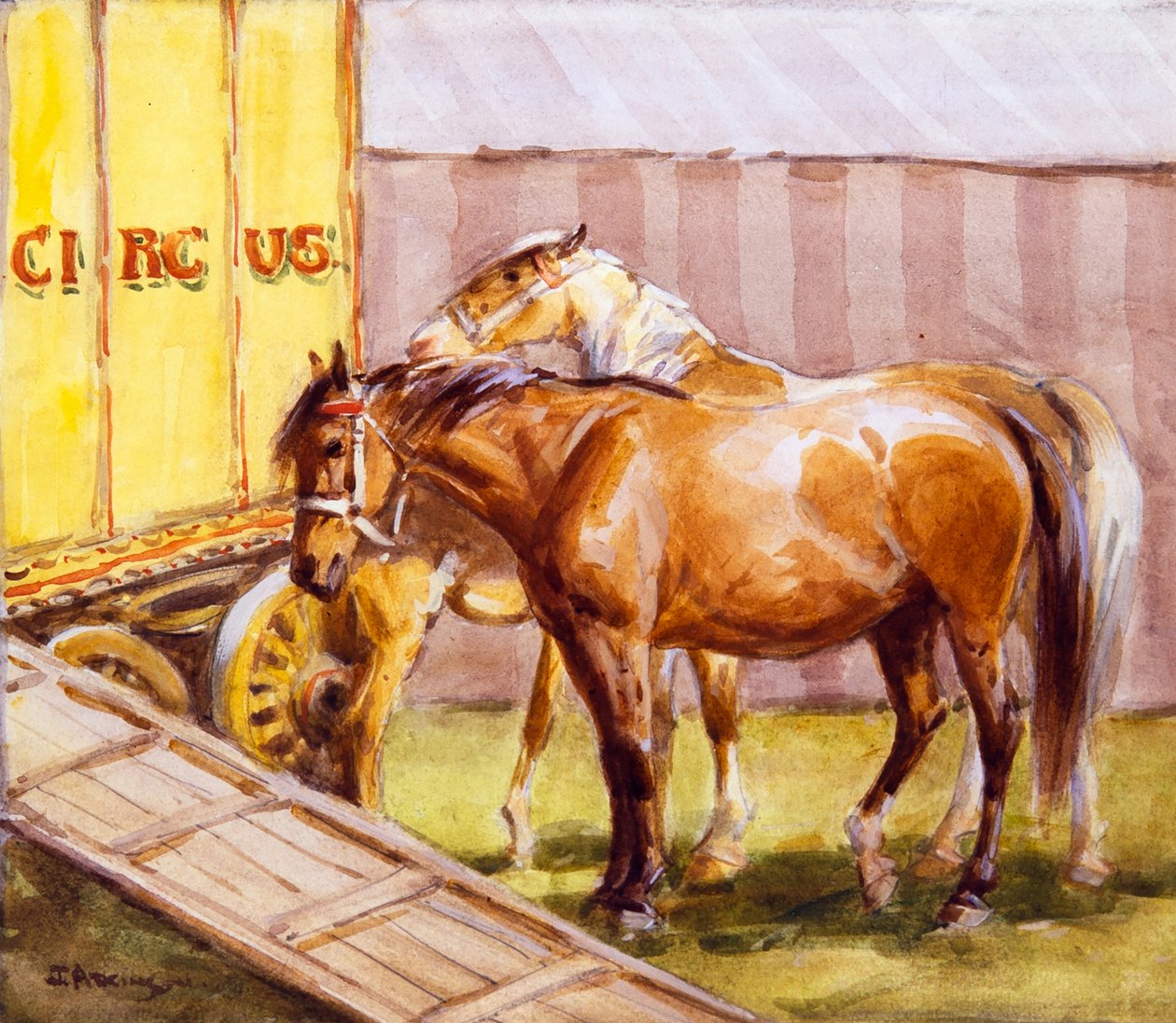 Circuspaarden door John Atkinson