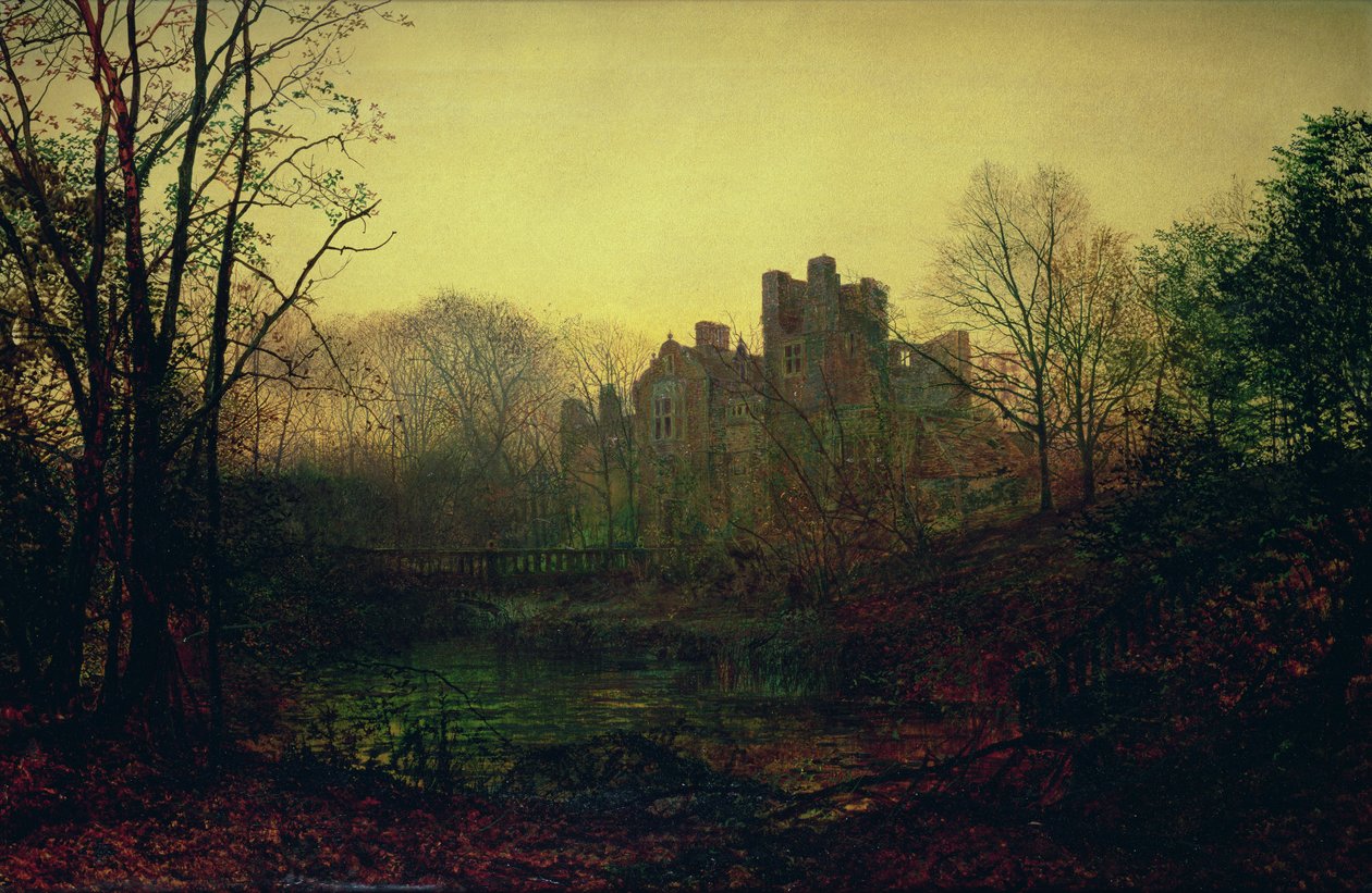 Een Oktober Avondgloed door John Atkinson Grimshaw