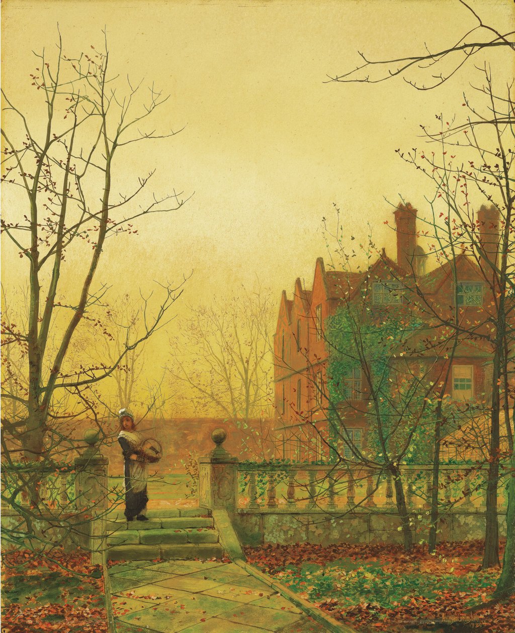 Herfst Goud door John Atkinson Grimshaw