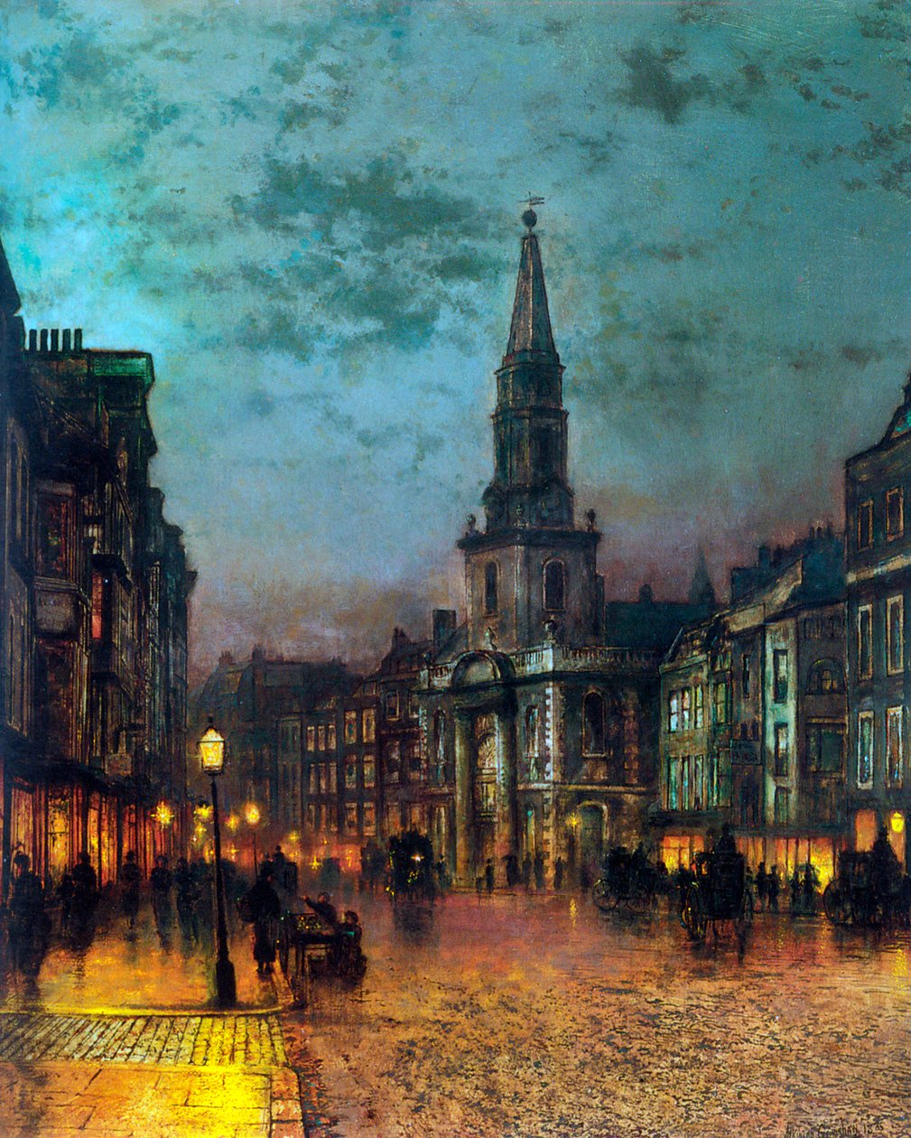 Blackman Street, Londen, 1885 door John Atkinson Grimshaw
