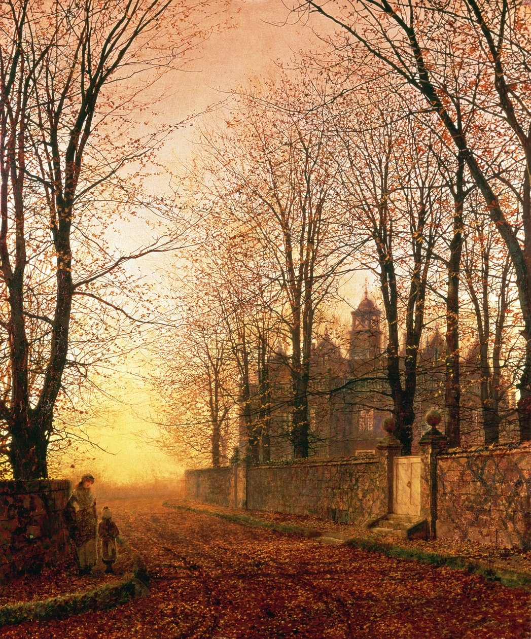 In de Gouden Oude Tijd, c.1870 door John Atkinson Grimshaw