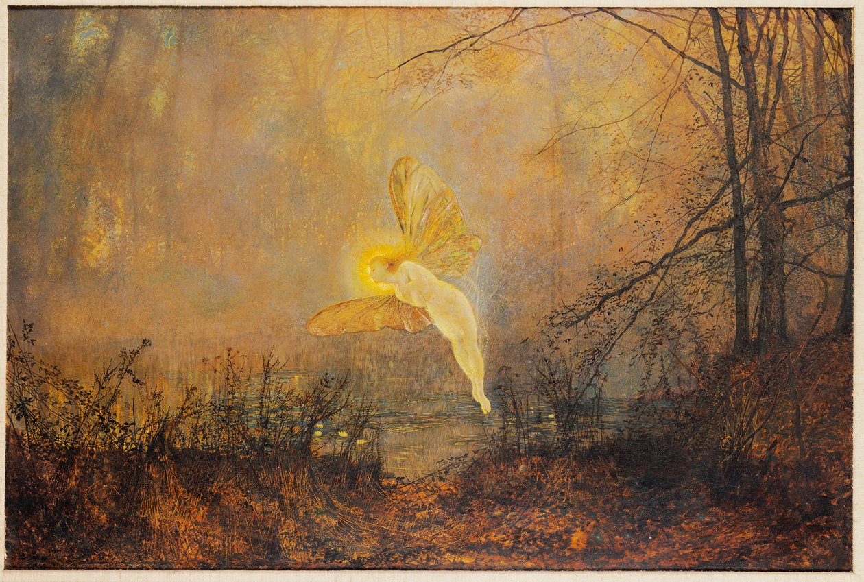 Midzomernacht, of "Iris", 1876 door John Atkinson Grimshaw