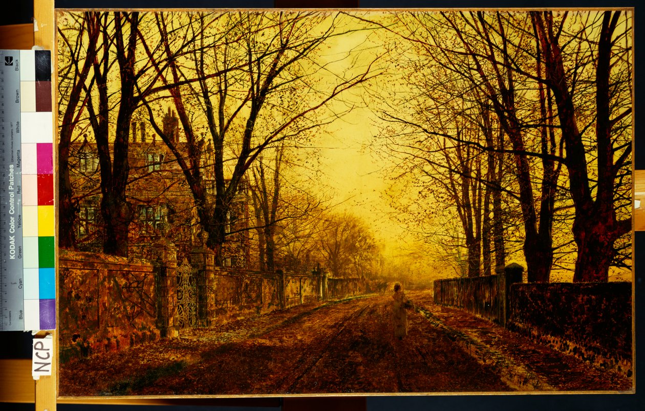 Nocturne in Goud door John Atkinson Grimshaw