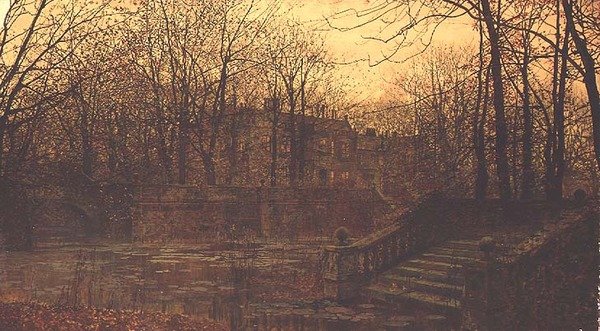 De grachtboerderij door John Atkinson Grimshaw