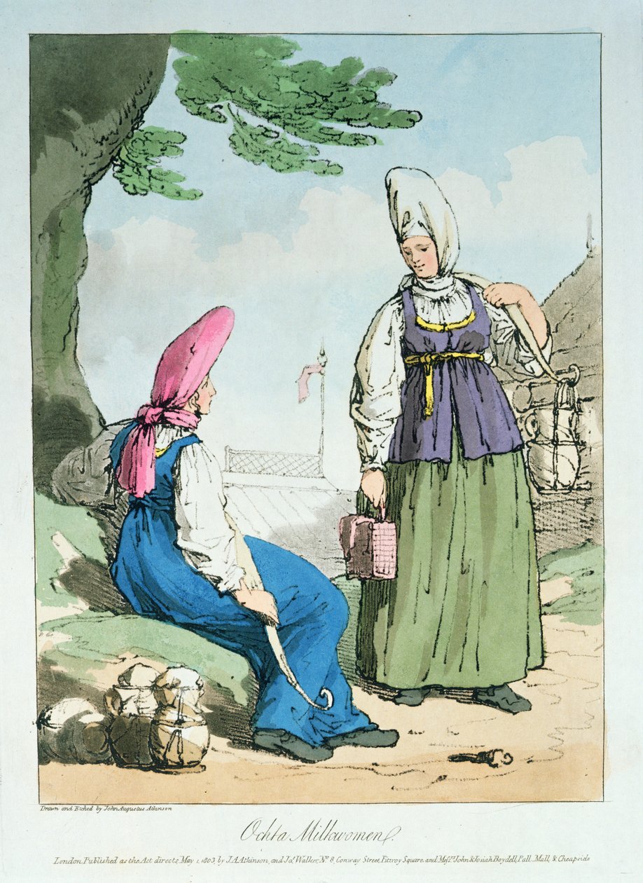 Ocheta Melkkoe Vrouw, 1803 door John Augustus Atkinson