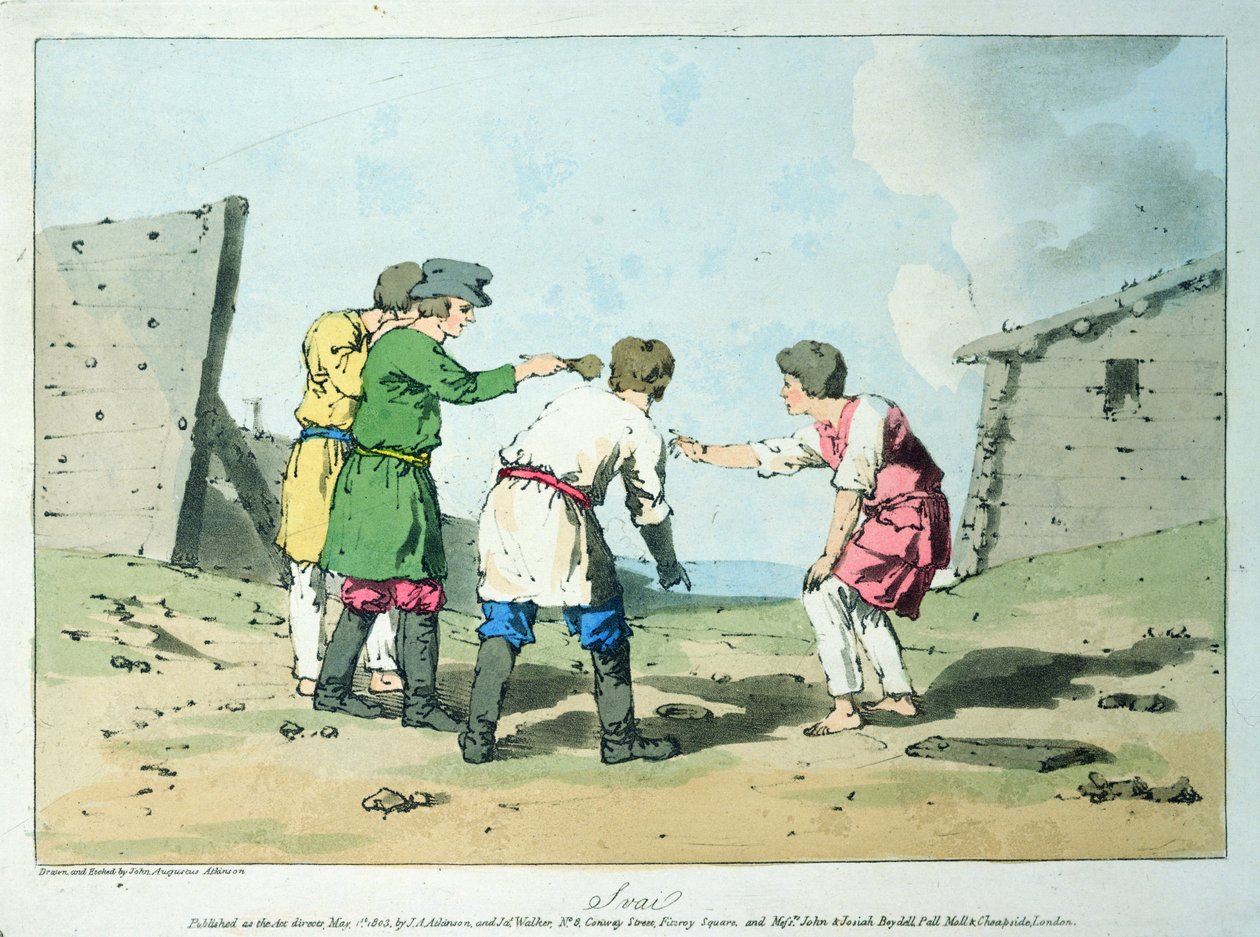 Svai Game, 1803 door John Augustus Atkinson