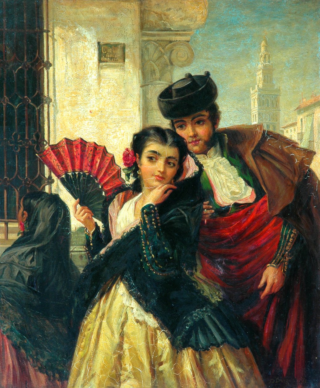 Scène in Spanje, nabij Sevilla door John Bagnold Burgess