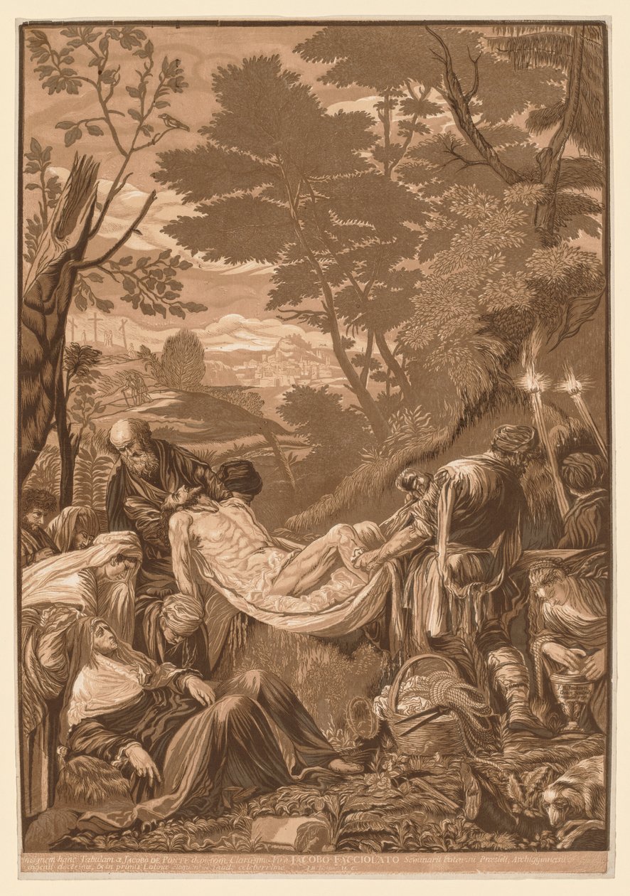 Venetiaanse Set: Graflegging van Christus door John Baptist Jackson
