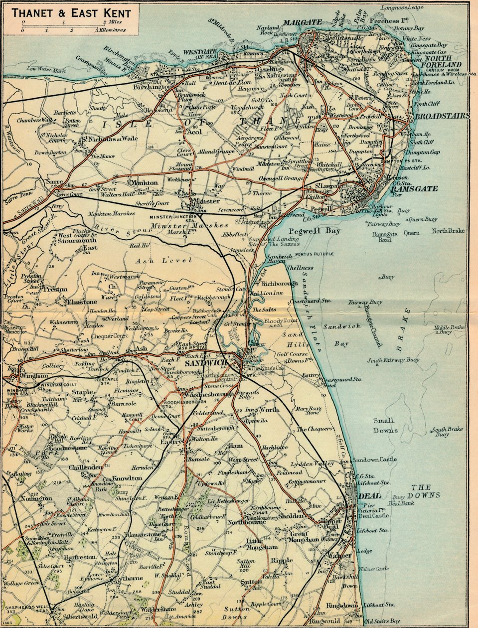 Thanet & Oost-Kent, 20e eeuw door John Bartholomew