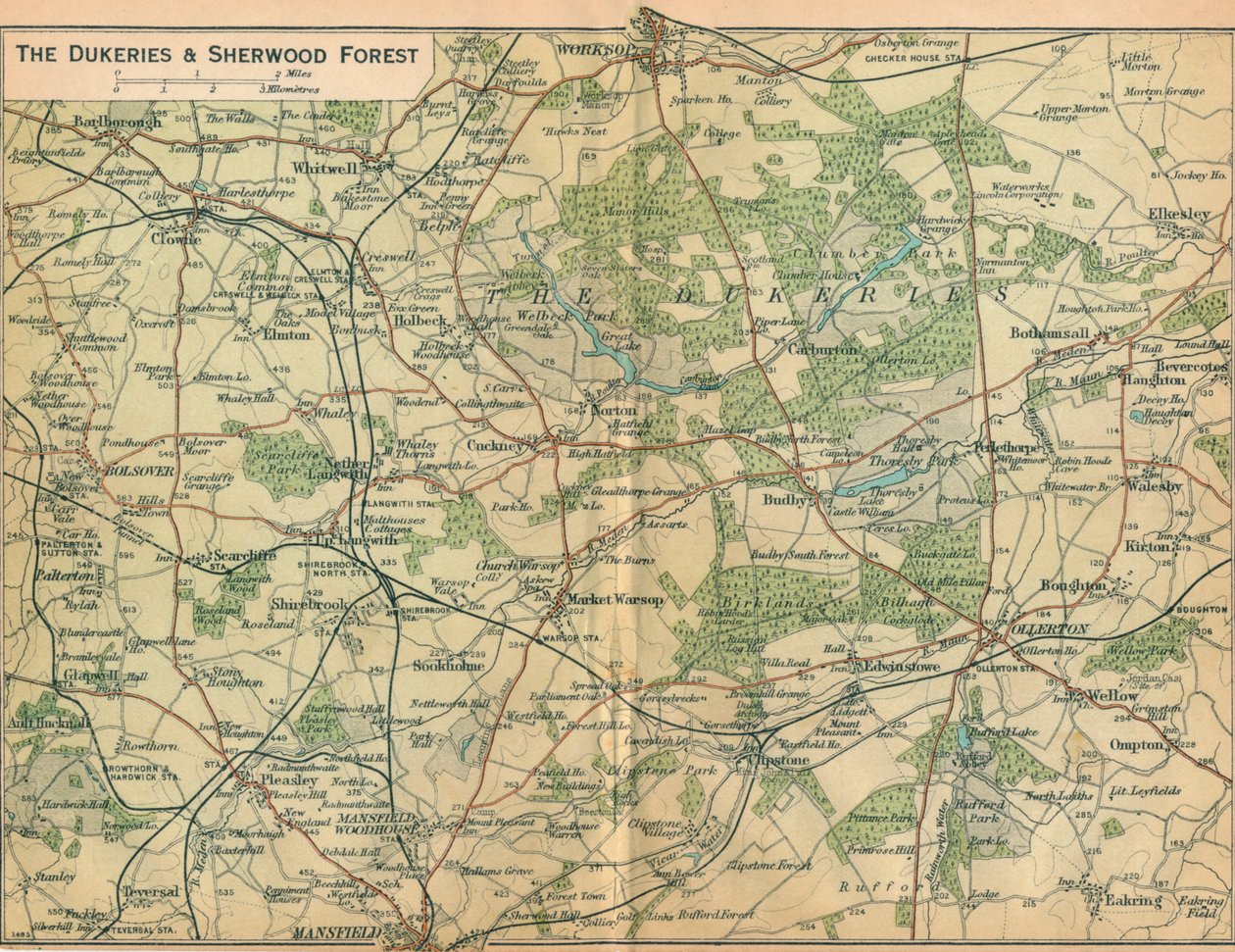 The Dukeries & Sherwood Forest, 20e eeuw door John Bartholomew