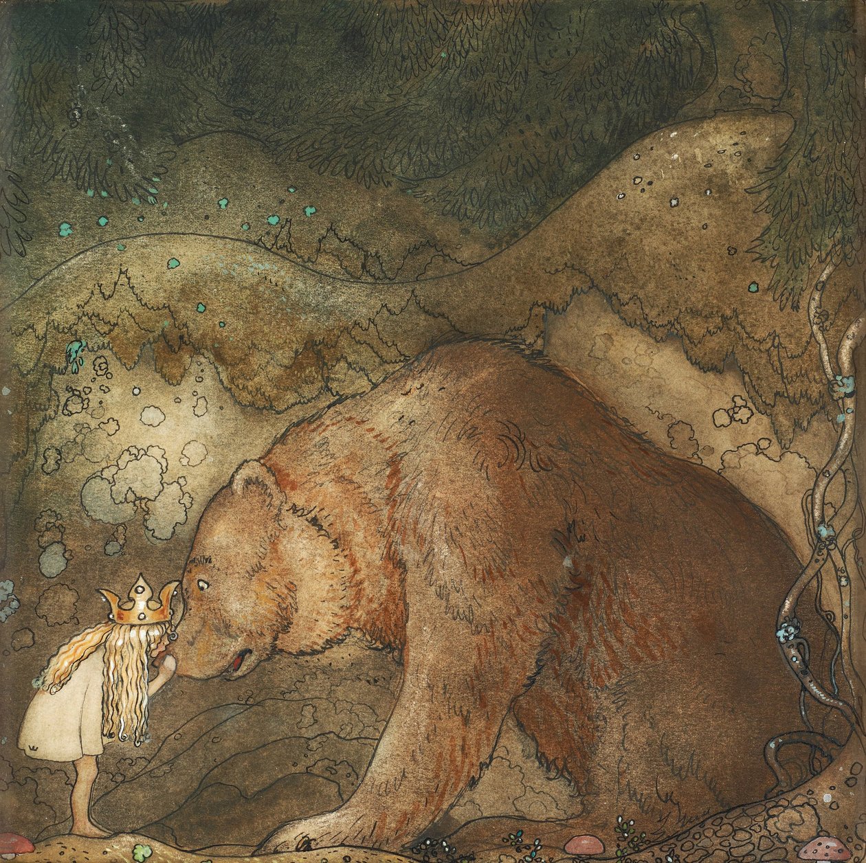Arm klein beertje!, 1912 door John Bauer