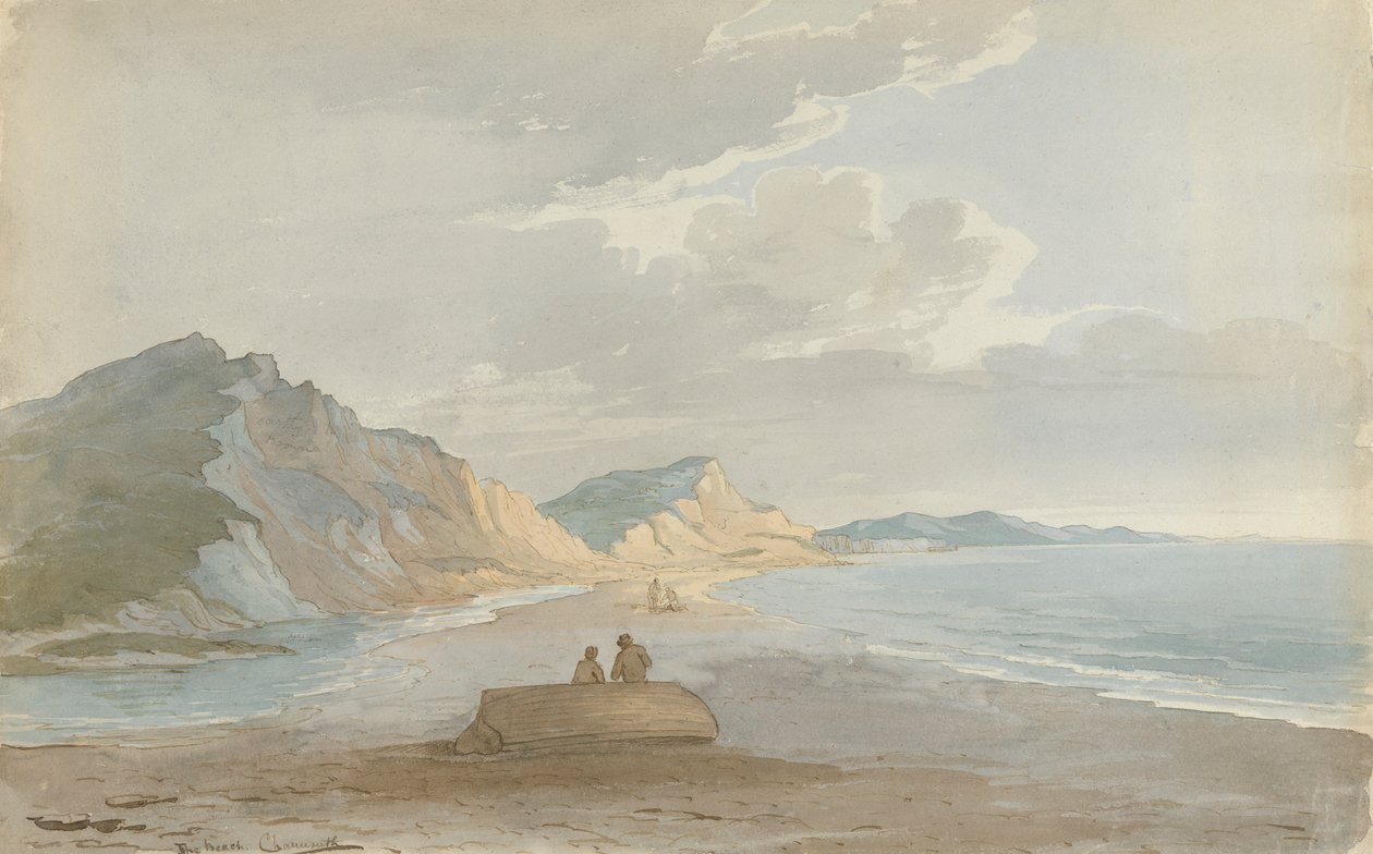 Het Strand bij Charmouth door John Baverstock Knight