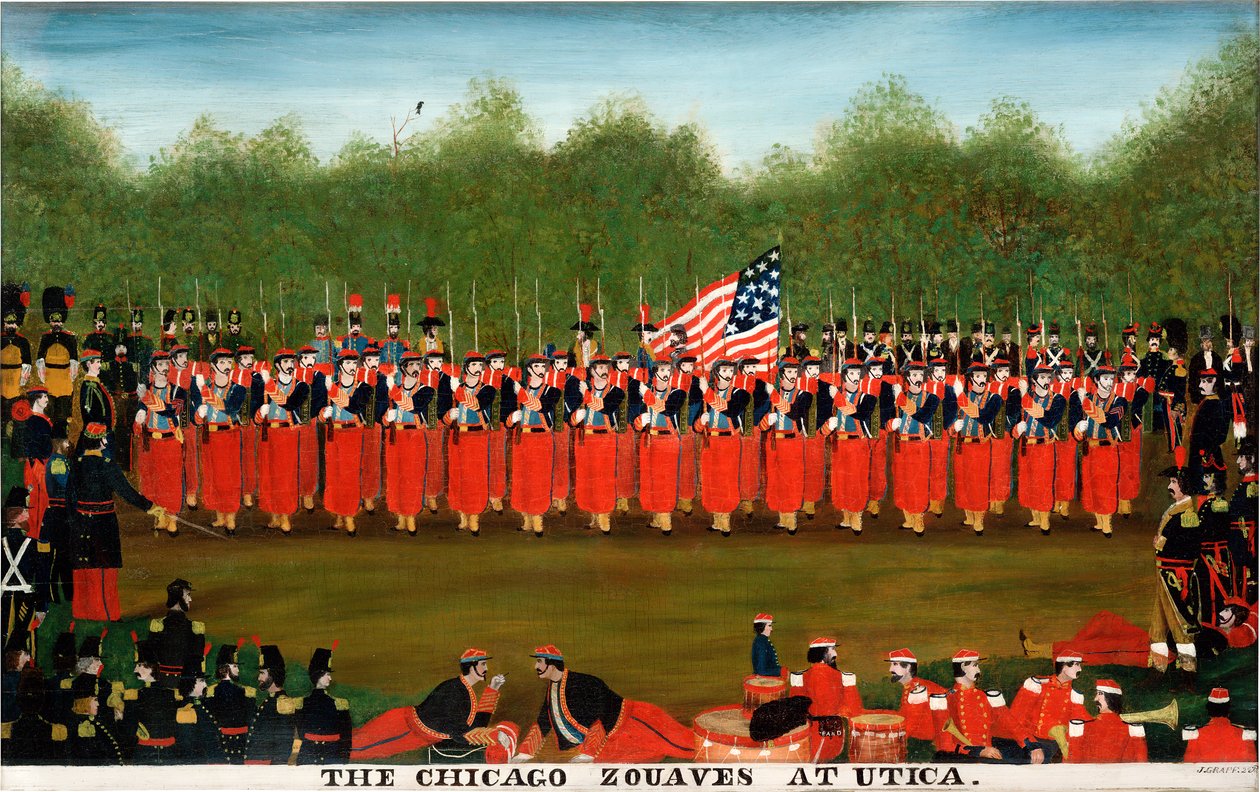 De Chicago Zouaven in Utica, ca. 1860 door John Bernt Graff