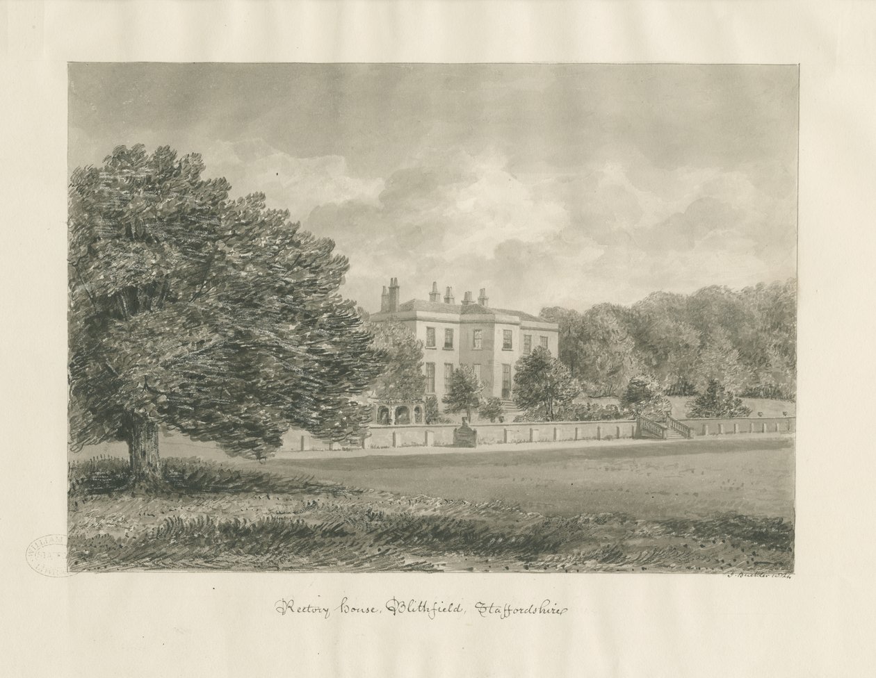 Pastorie van Blithfield door John Buckler