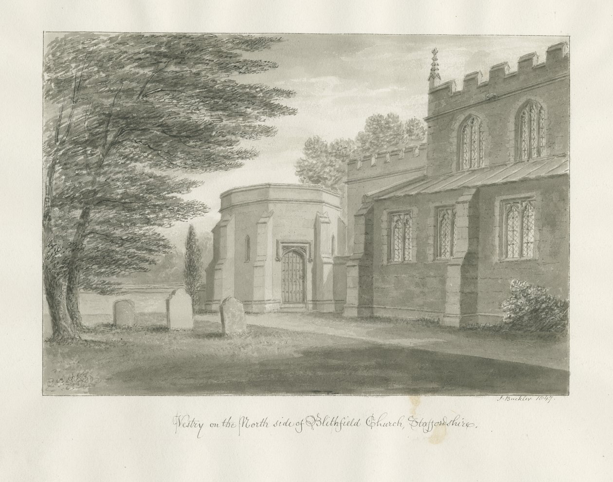 Blithfield Kerk door John Buckler