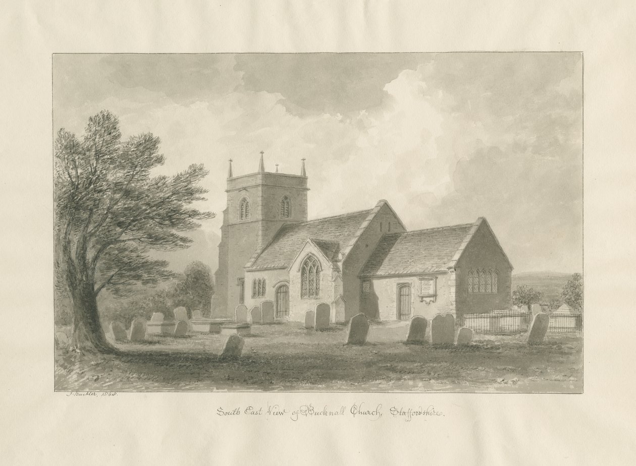 Kerk van Bucknall door John Buckler