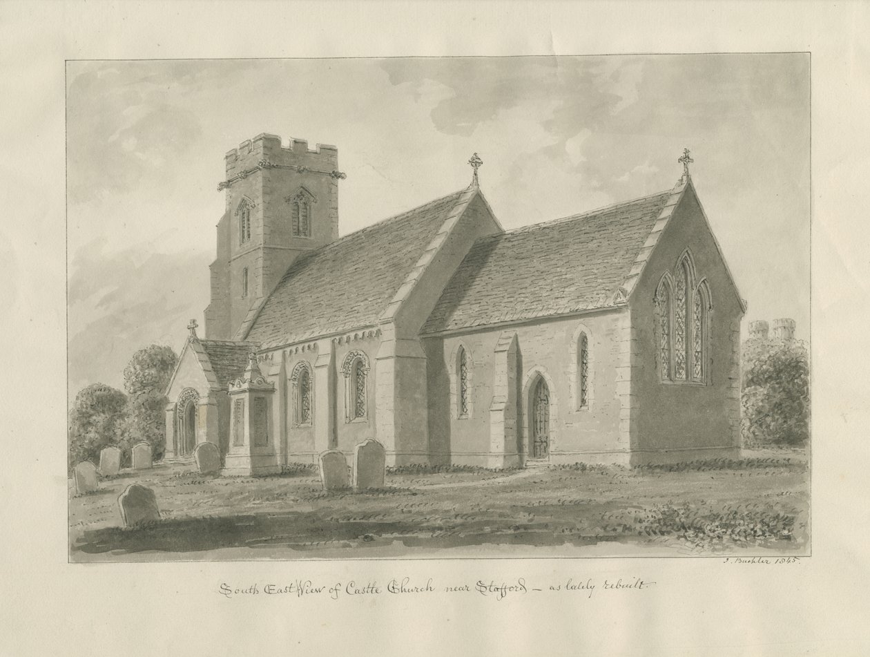 Kerk van Castle Church door John Buckler