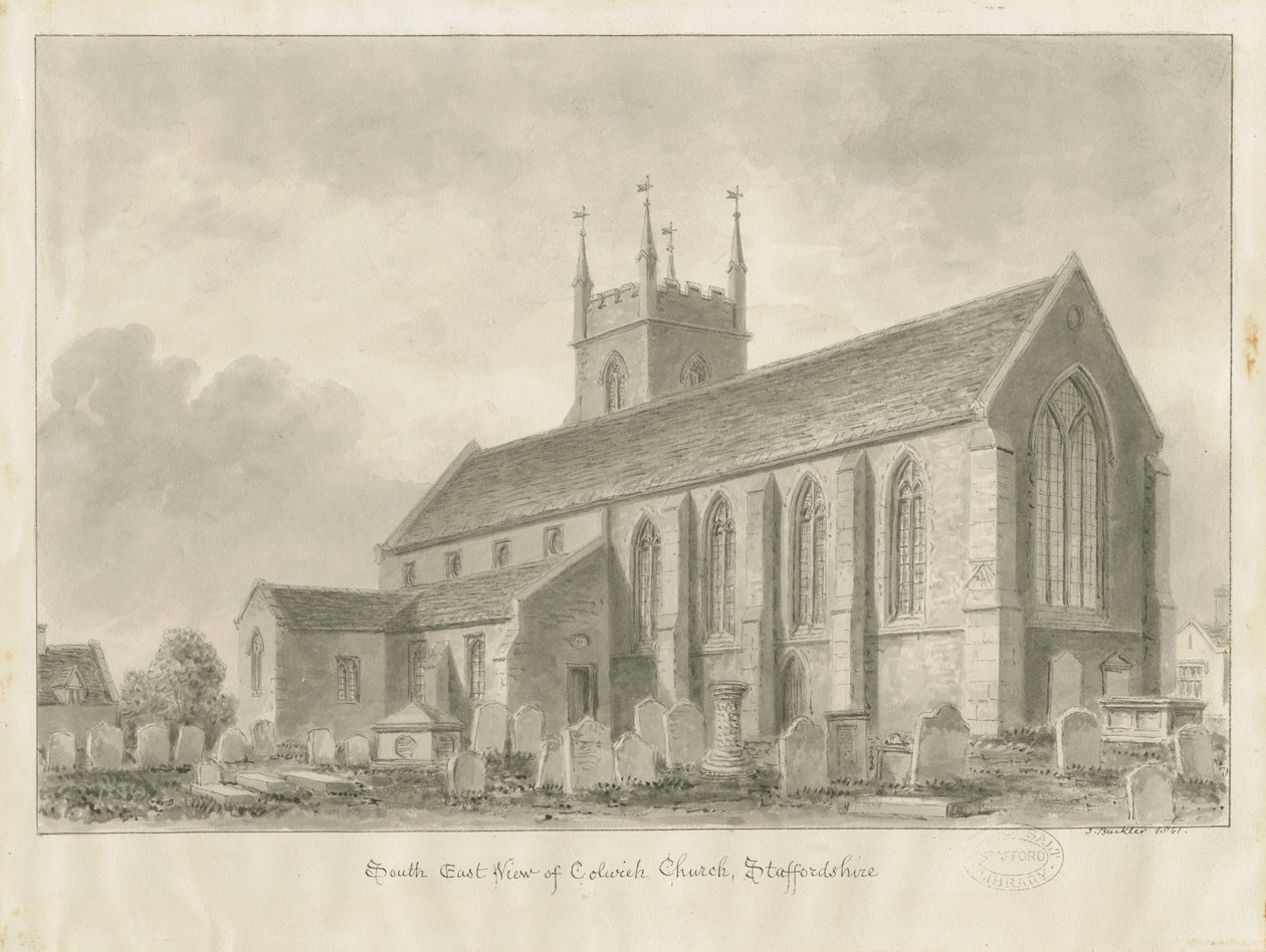 Colwich Kerk door John Buckler