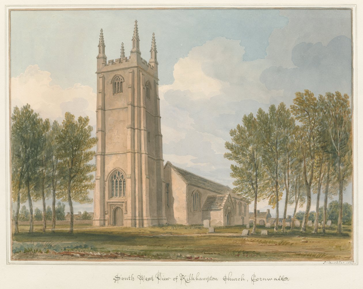 Cornwall - Kilkhampton Kerk door John Buckler