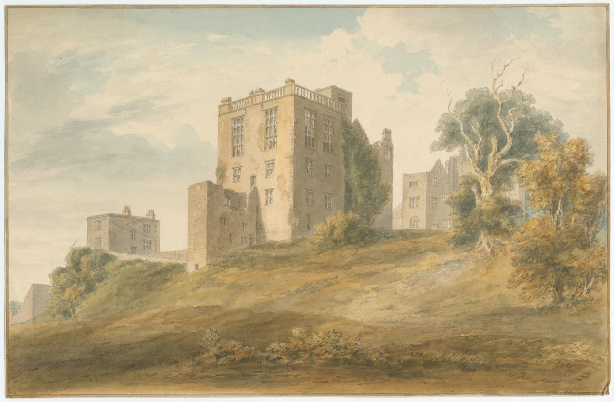 Derbyshire - Hardwick Hall [Oud] - Restanten door John Buckler