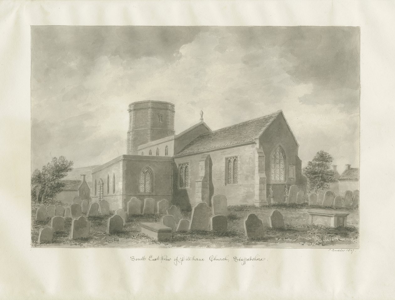 Dilhorne Kerk door John Buckler