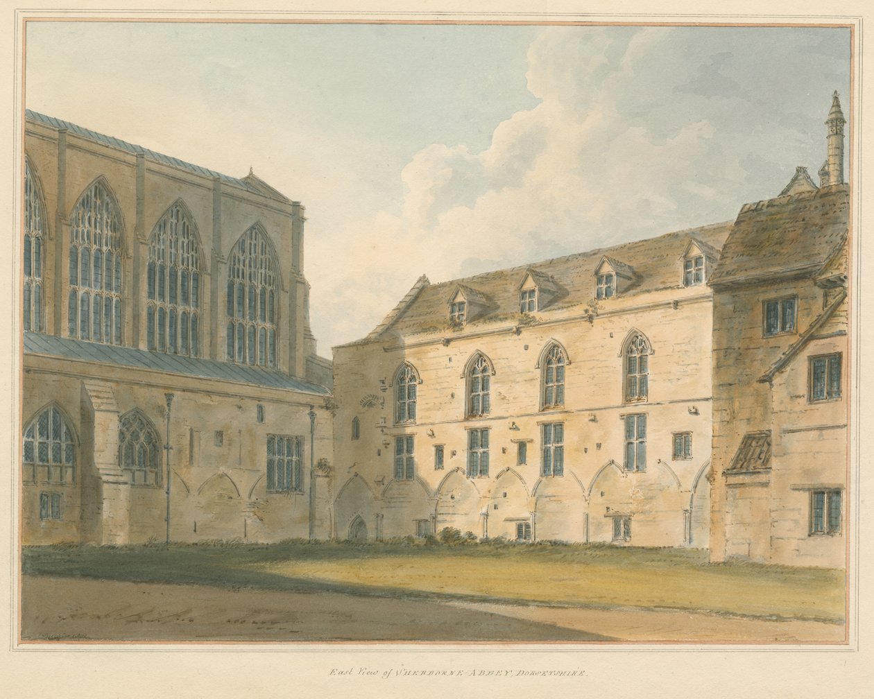 Dorset - Sherborne Abdij door John Buckler
