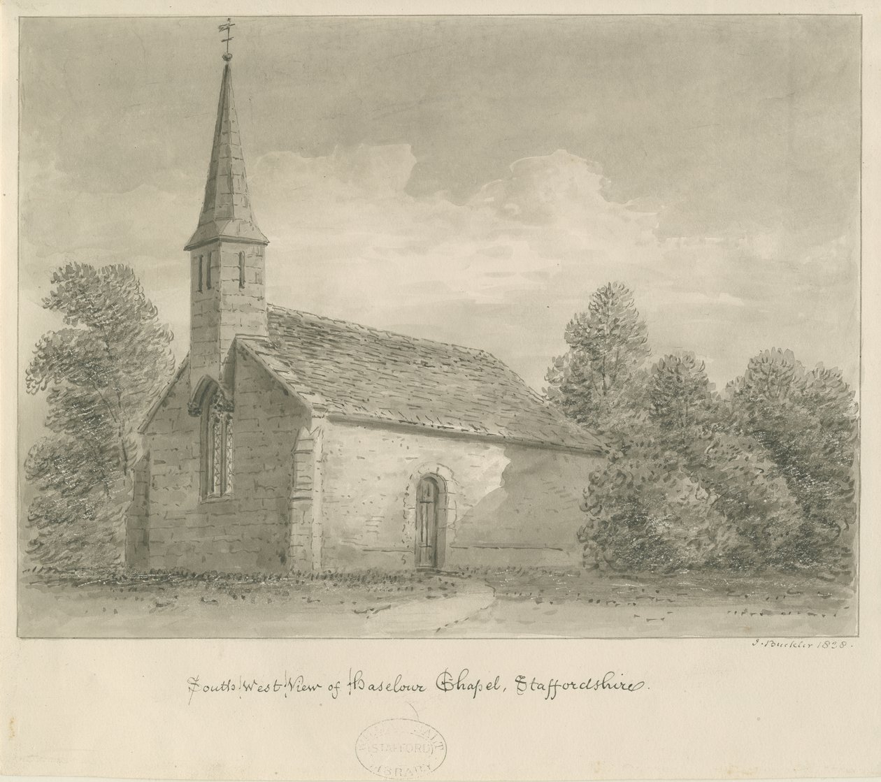 Haselour Kapel door John Buckler
