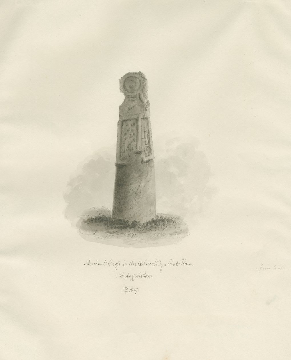 Ilam Kerk - Oude Kruis door John Buckler