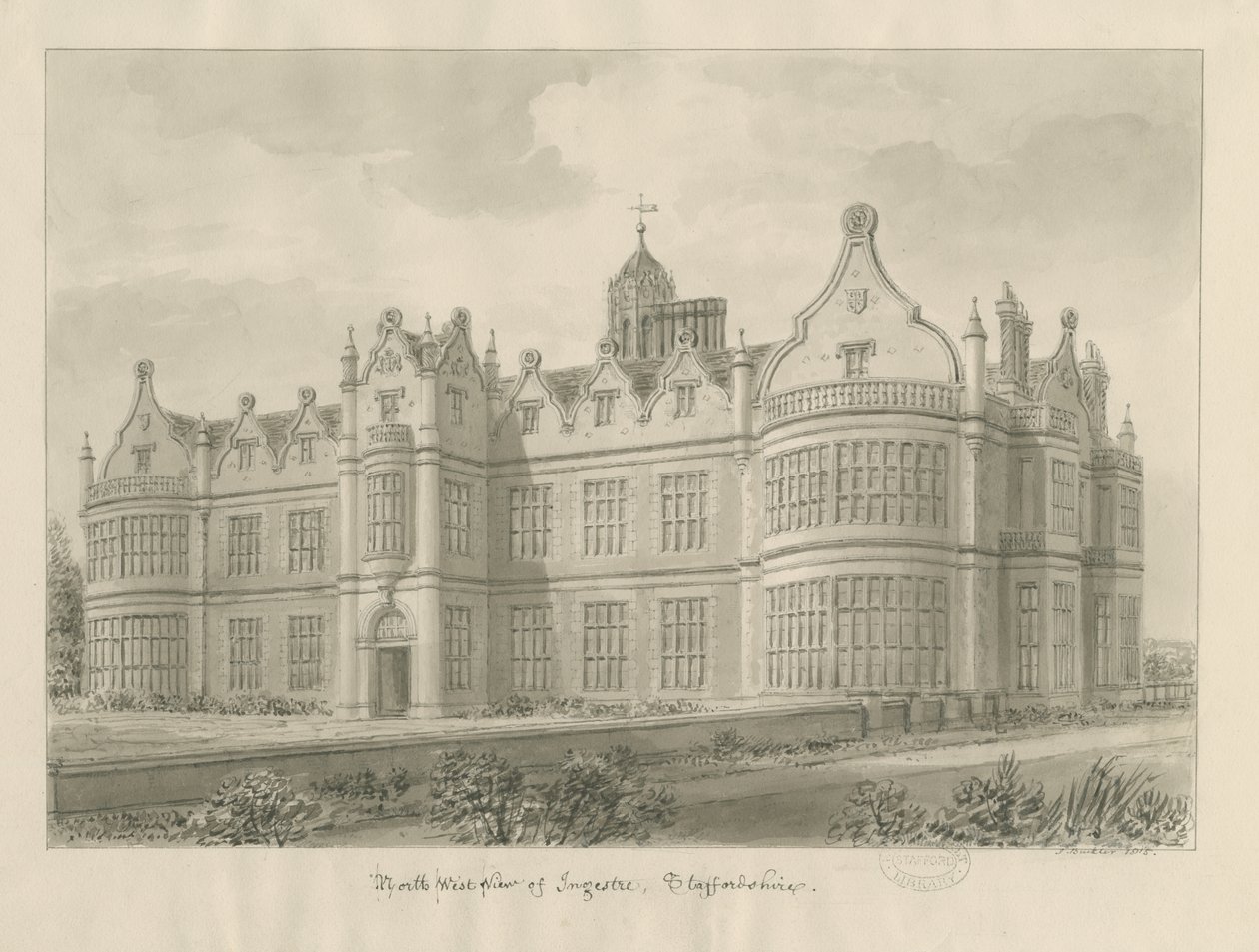 Ingestre Hall door John Buckler