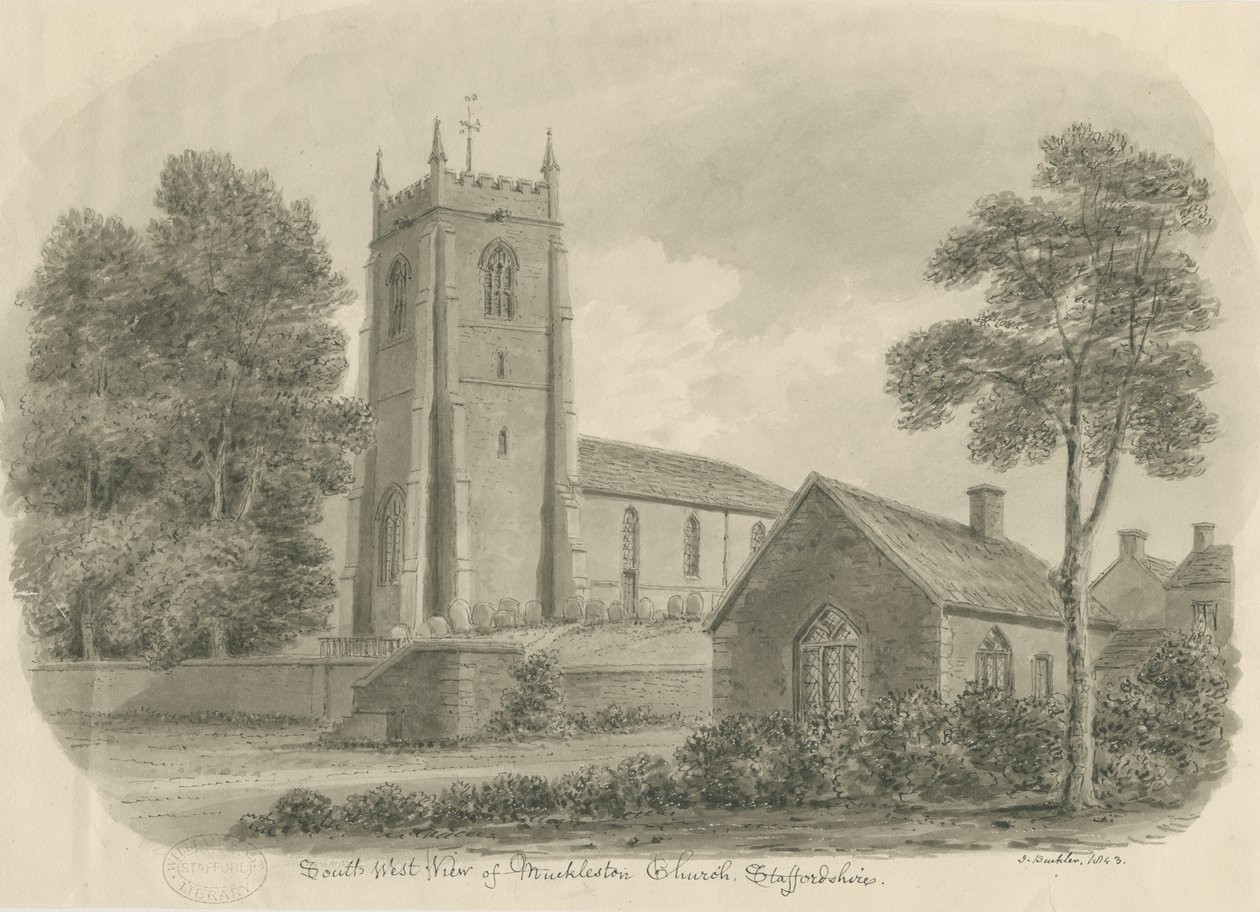 Mucklestone Kerk door John Buckler