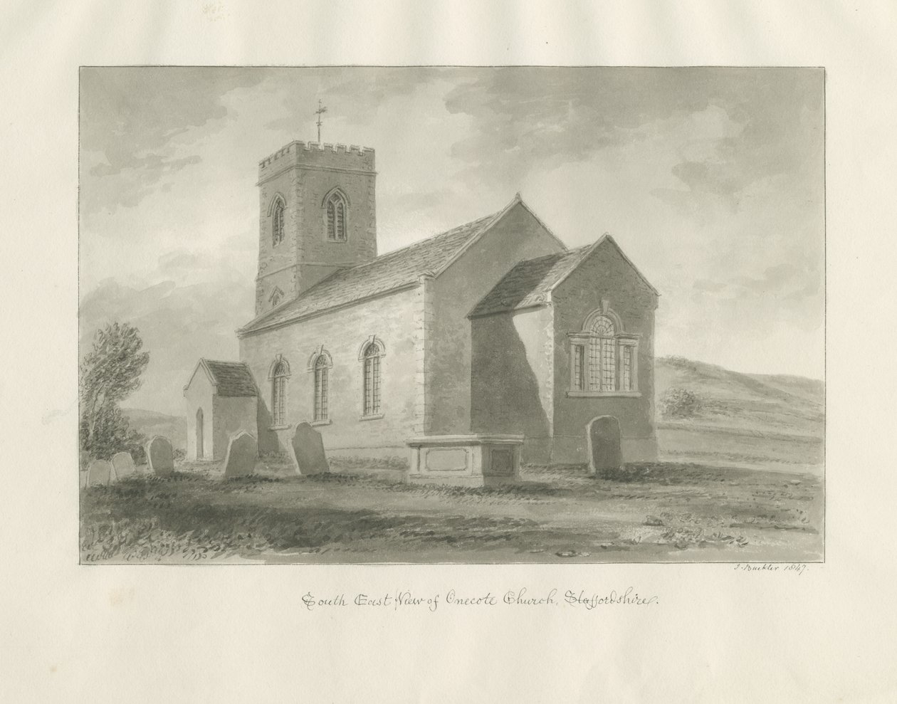 Onecote Kerk door John Buckler