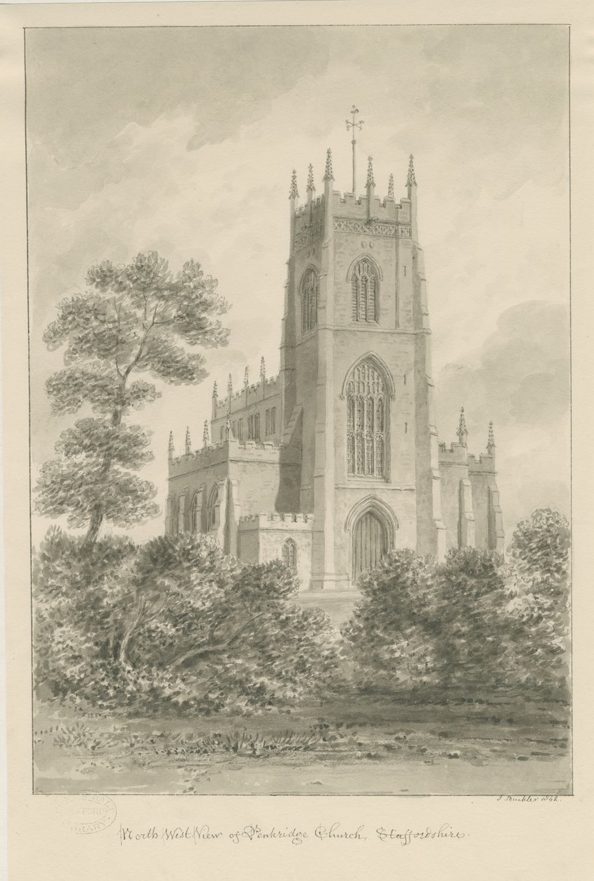 Penkridge Kerk door John Buckler