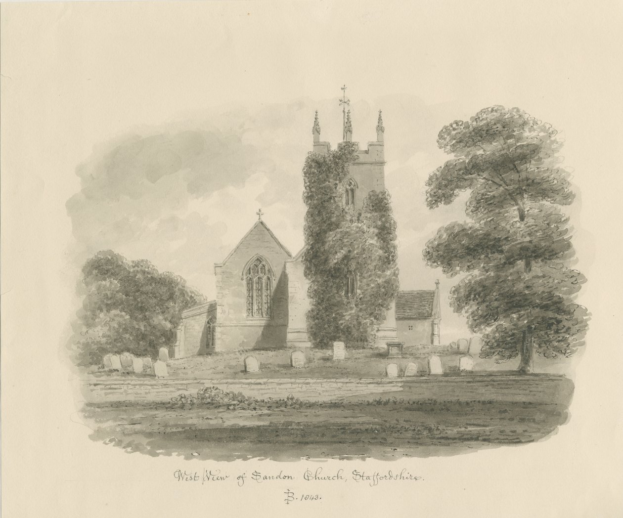 Sandon Kerk door John Buckler