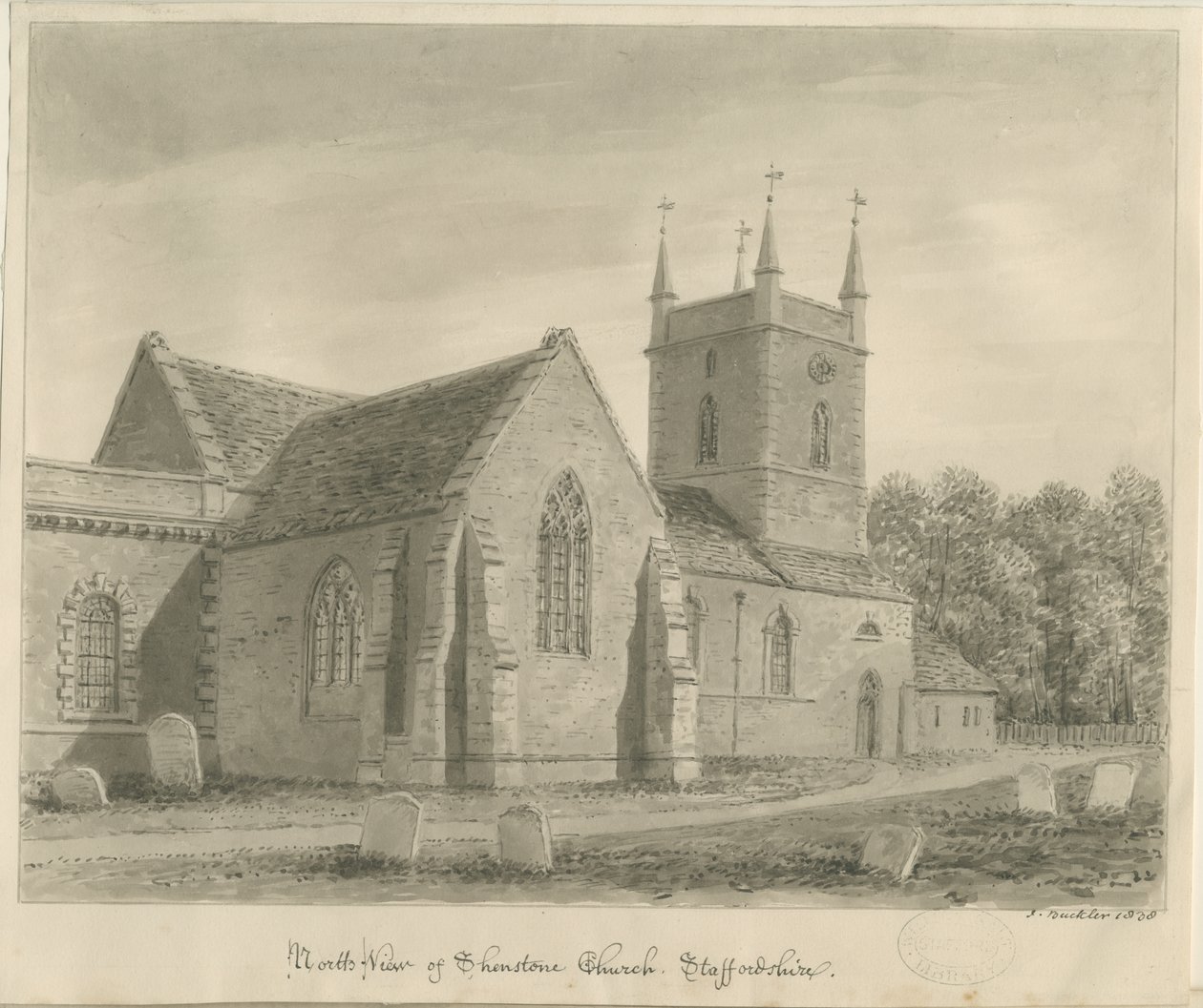 Shenstone Kerk door John Buckler