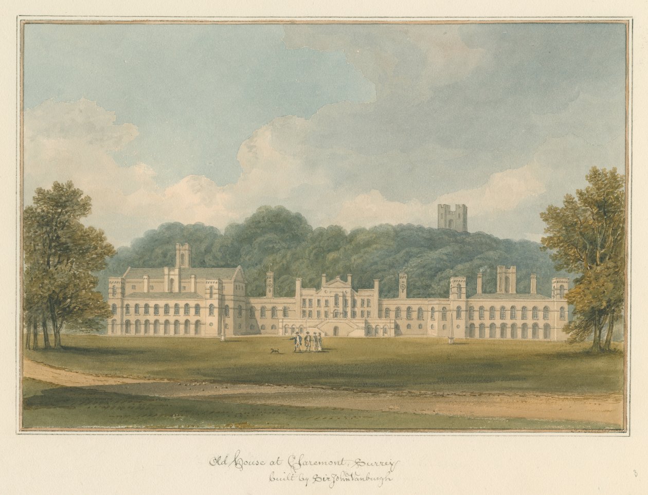 Surrey - Claremont - Oud Huis, 1824 door John Buckler