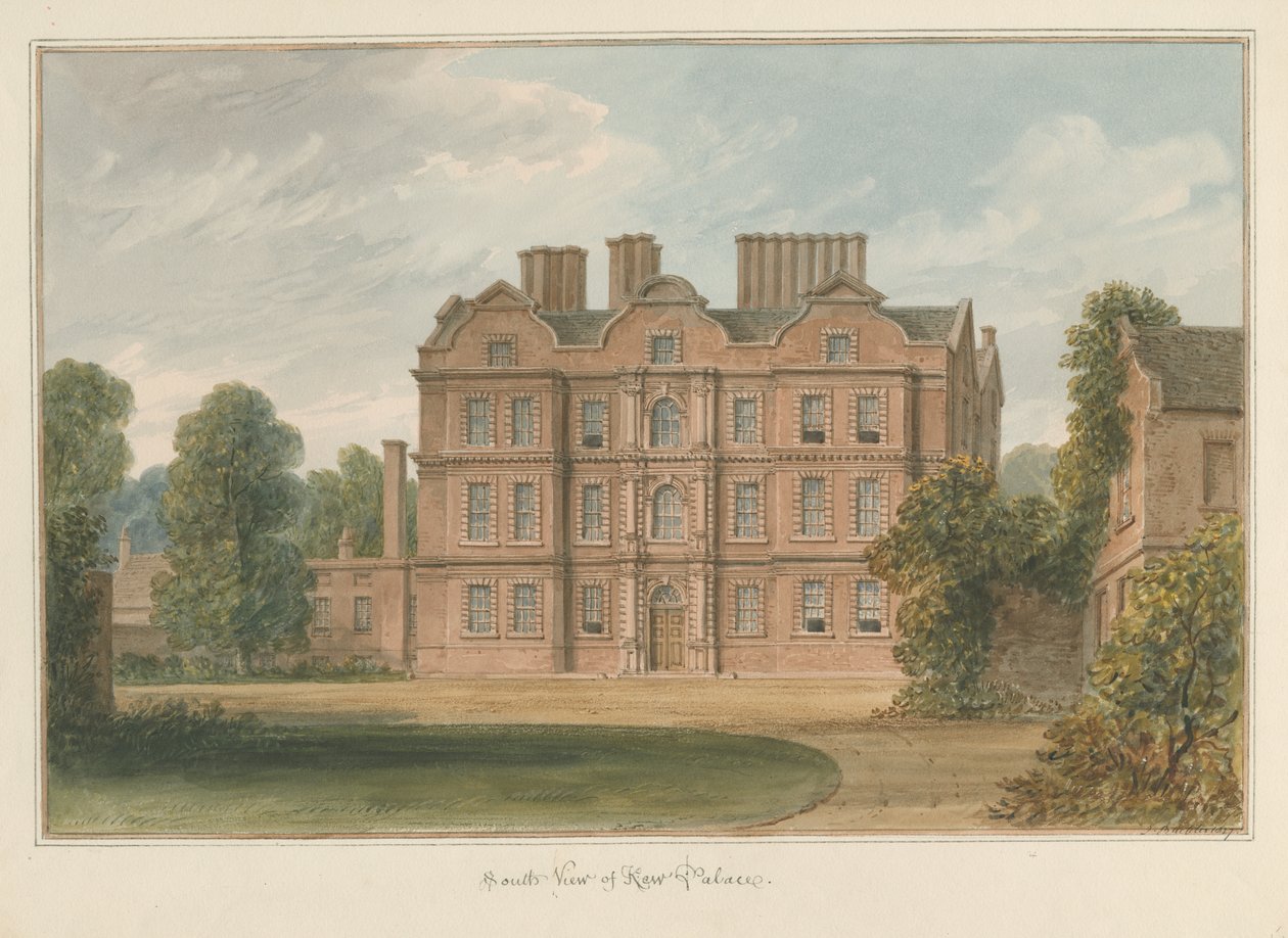 Surrey - Kew Paleis, 1827 door John Buckler